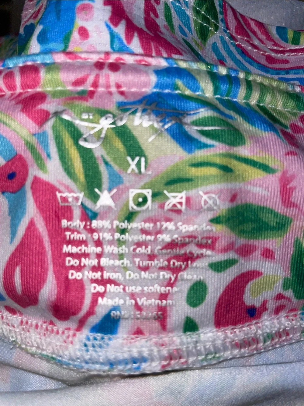 Floral Pink & Blue Tiered A-Line Skort! - Picture 4 of 4